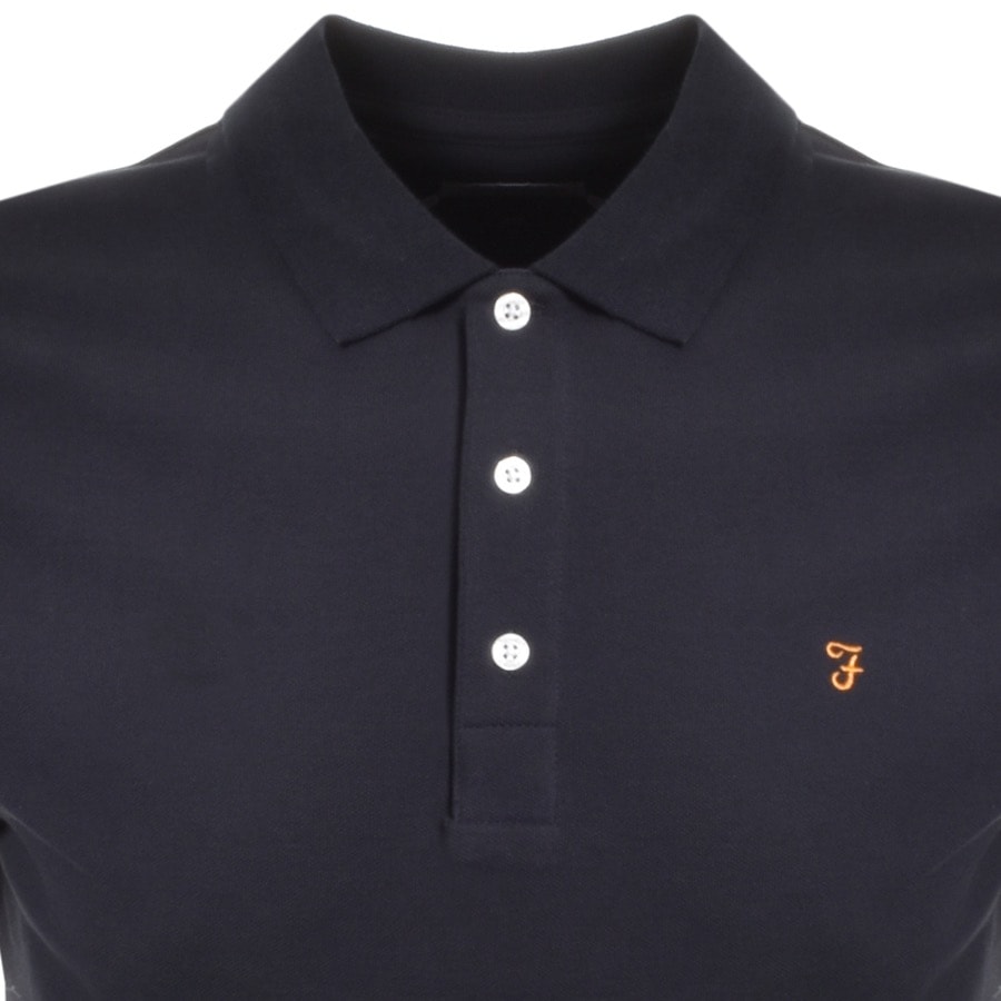 Alternative Image for ProductFarah Vintage Short Sleeve Polo T Shirt Navy2